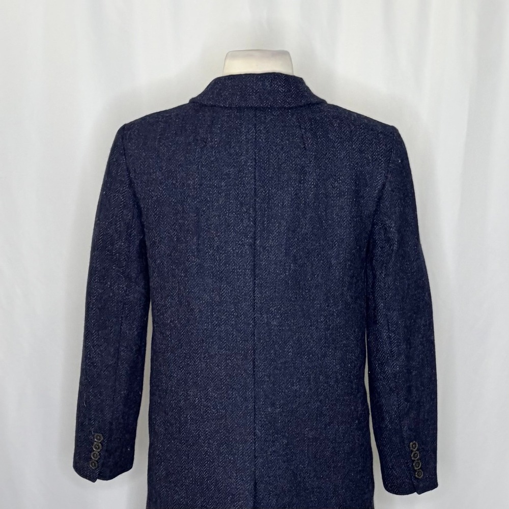J. CREW Wool Alfie Blazer Navy Blue Herringbone Preppy Academia 4P 4 Petite - Picture 11 of 16